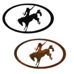 Bronco Rider Oval by Dugout Creek Designs