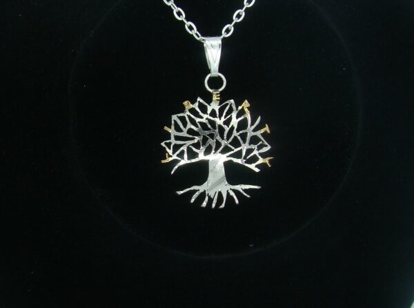 Tree of Life Kennedy Half Dollar Pendant by Two Feathers Coin Art