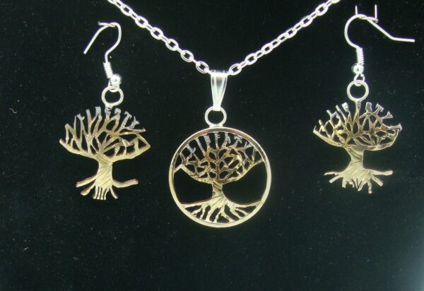 Tree of Life Sacagawea Dollar Jewelry Set by Two Feathers Coin Art
