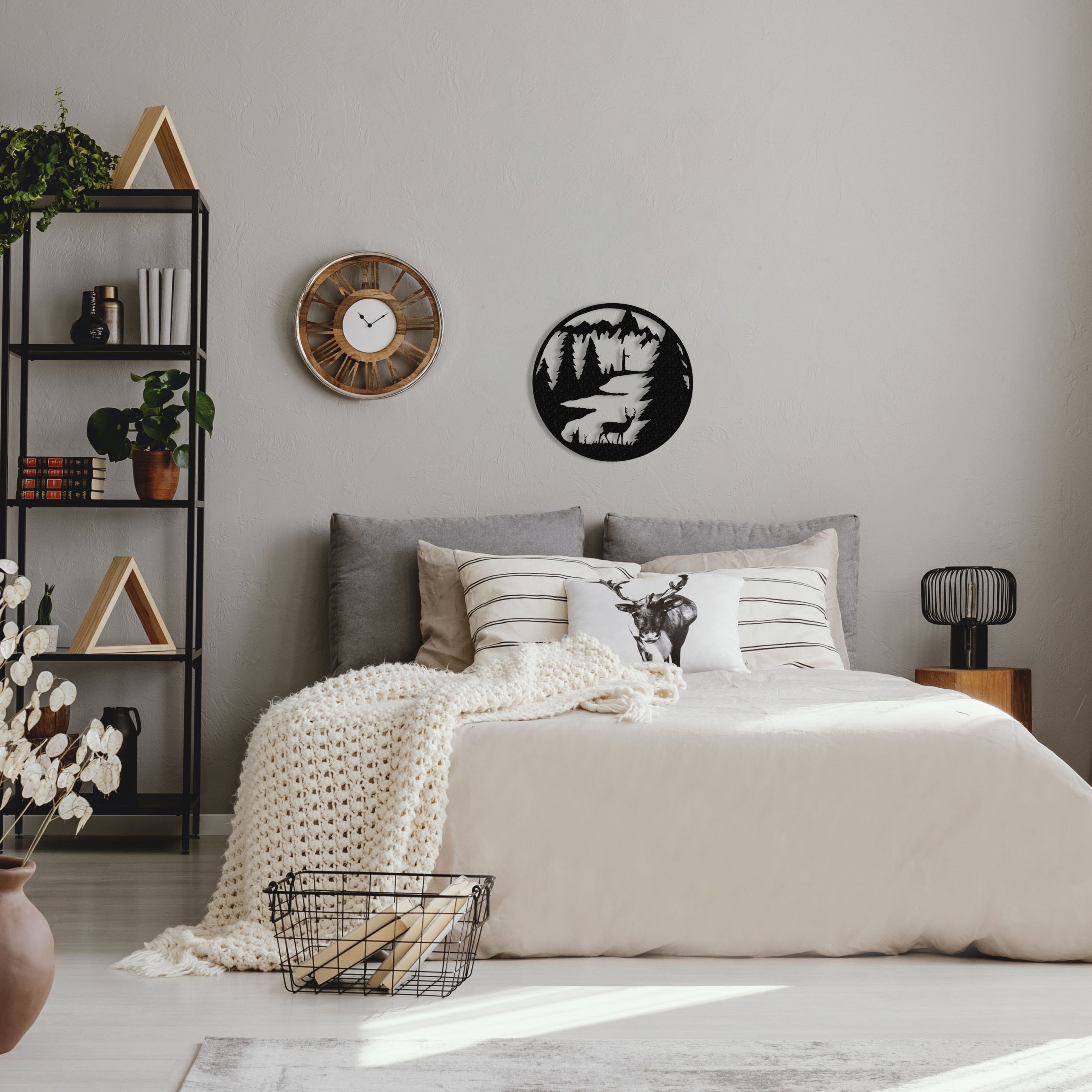 black-standing-deer-circle-over-bed-scaled