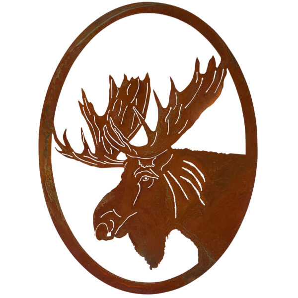 Moose Portrait Oval by Dugout Creek Designs