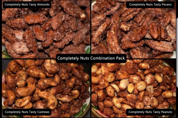 Combination Bag - Cinnamon Roasted Almonds, Cashews, Peanuts, and Pecans by Completely Nuts