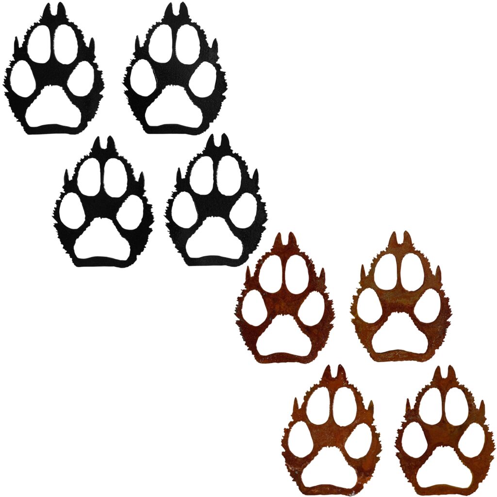 Wolf Paw Prints Set by Dugout Creek Designs at