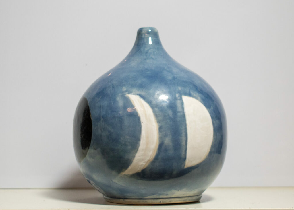 Moon Globe Vase by Neena Plant Pottery at OnlineArtFestival.com