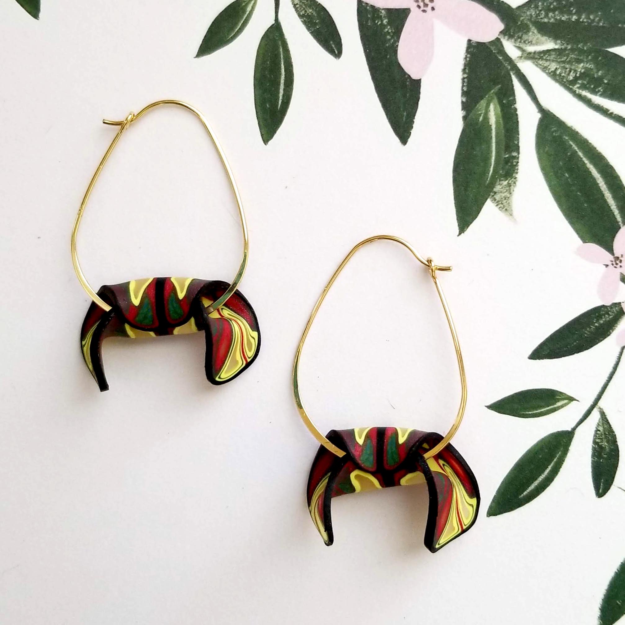 Orquidea Oval Hoops By Icha Cantero Handmade Jewelry
