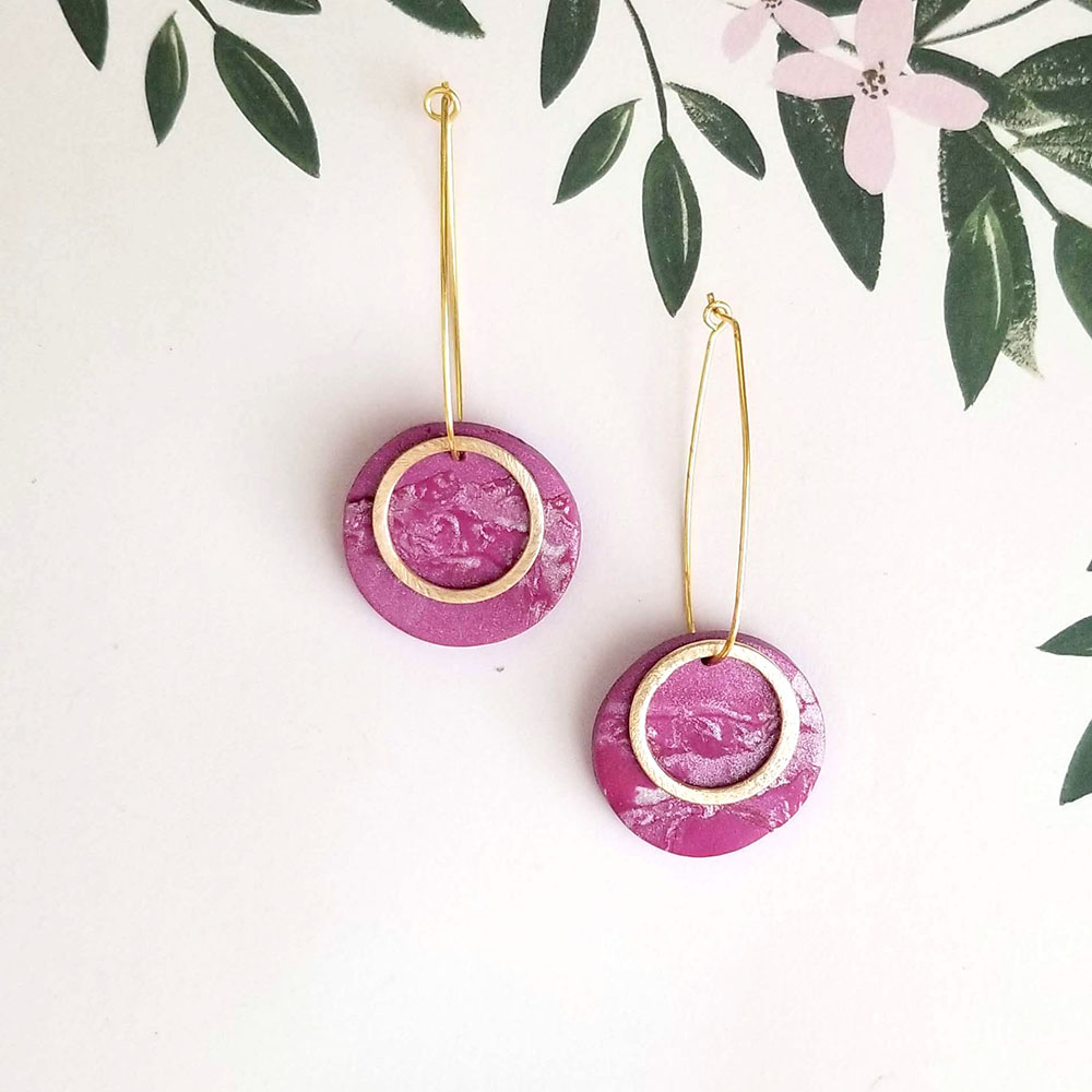Purple Sea Hoops By Icha Cantero Handmade Jewelry