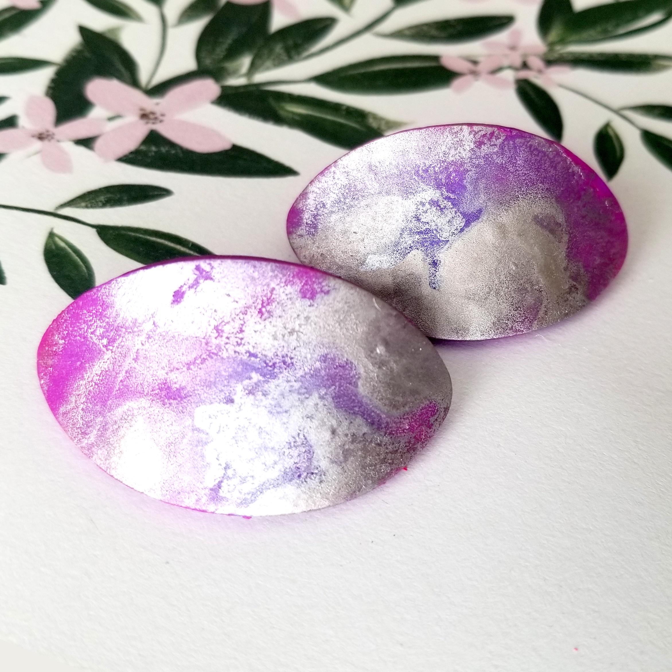 Purple Moon Studs By Icha Cantero Handmade Jewelry