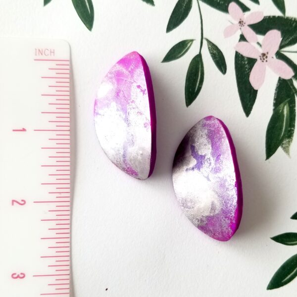 Purple Moon Stud Earrings