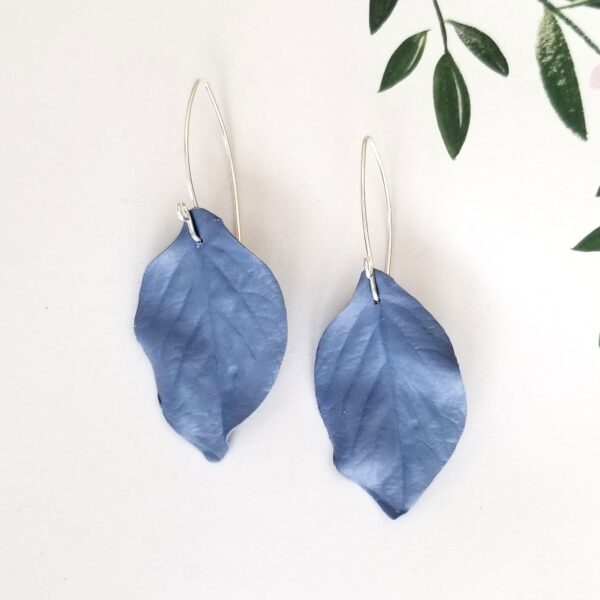 Blue Leaf Dangles By Icha Cantero Handmade Jewelry