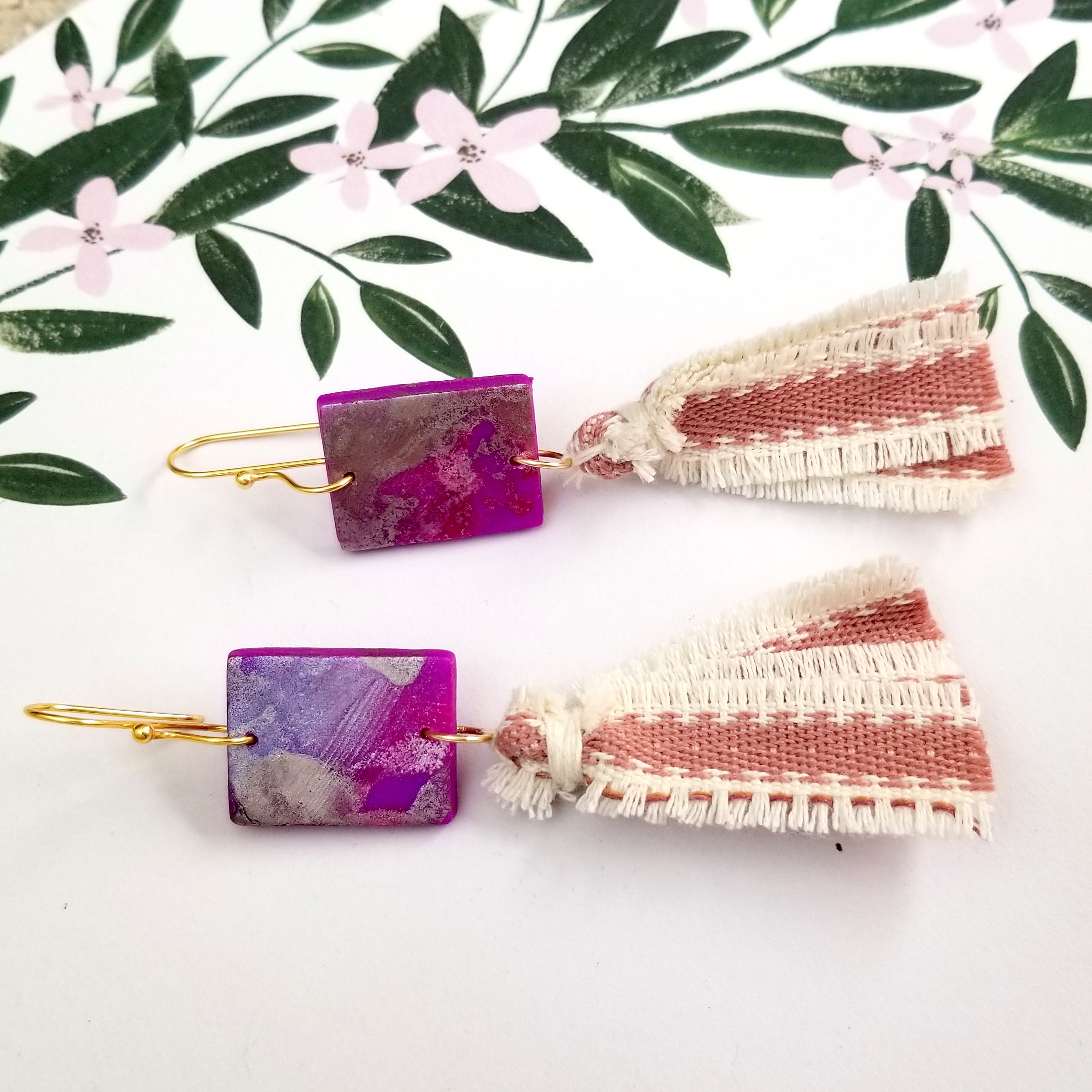Purple Tassel Drops By Icha Cantero Handmade Jewelry