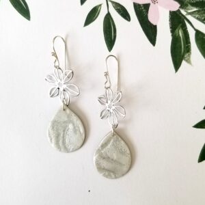Silver Teardrop Florals By Icha Cantero Handmade Jewelry