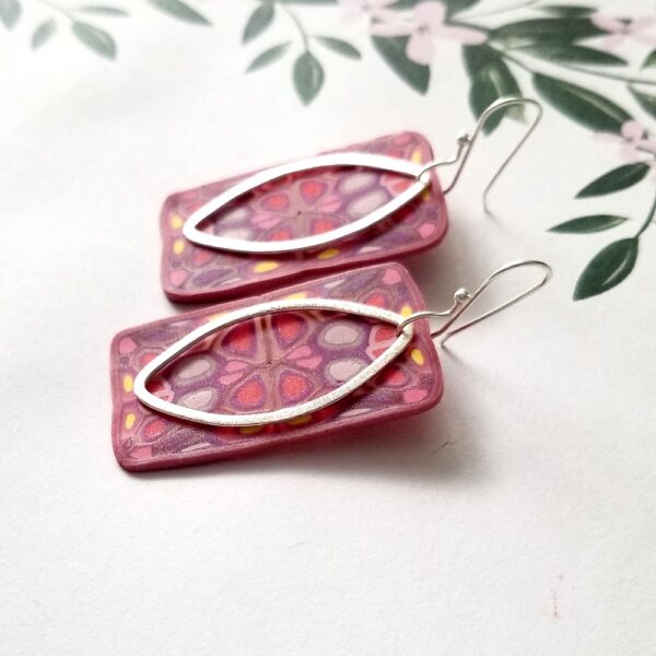Pink Kaleidoscope Dangles By Icha Cantero Handmade Jewelry