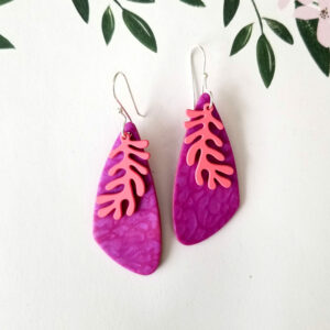 Purple Coral Dangles By Icha Cantero Handmade Jewelry