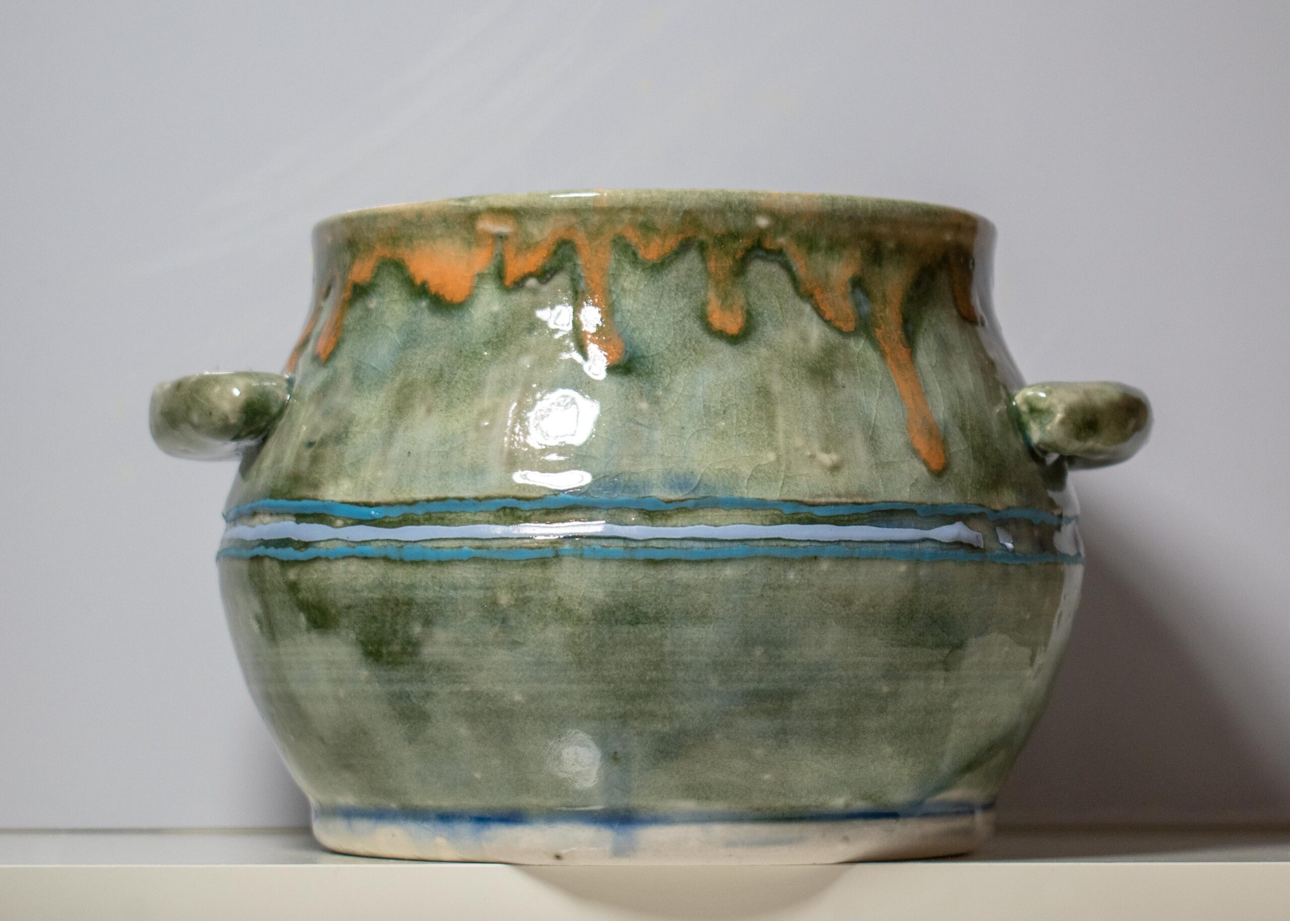 Round Handled Vase by Neena Plant Pottery