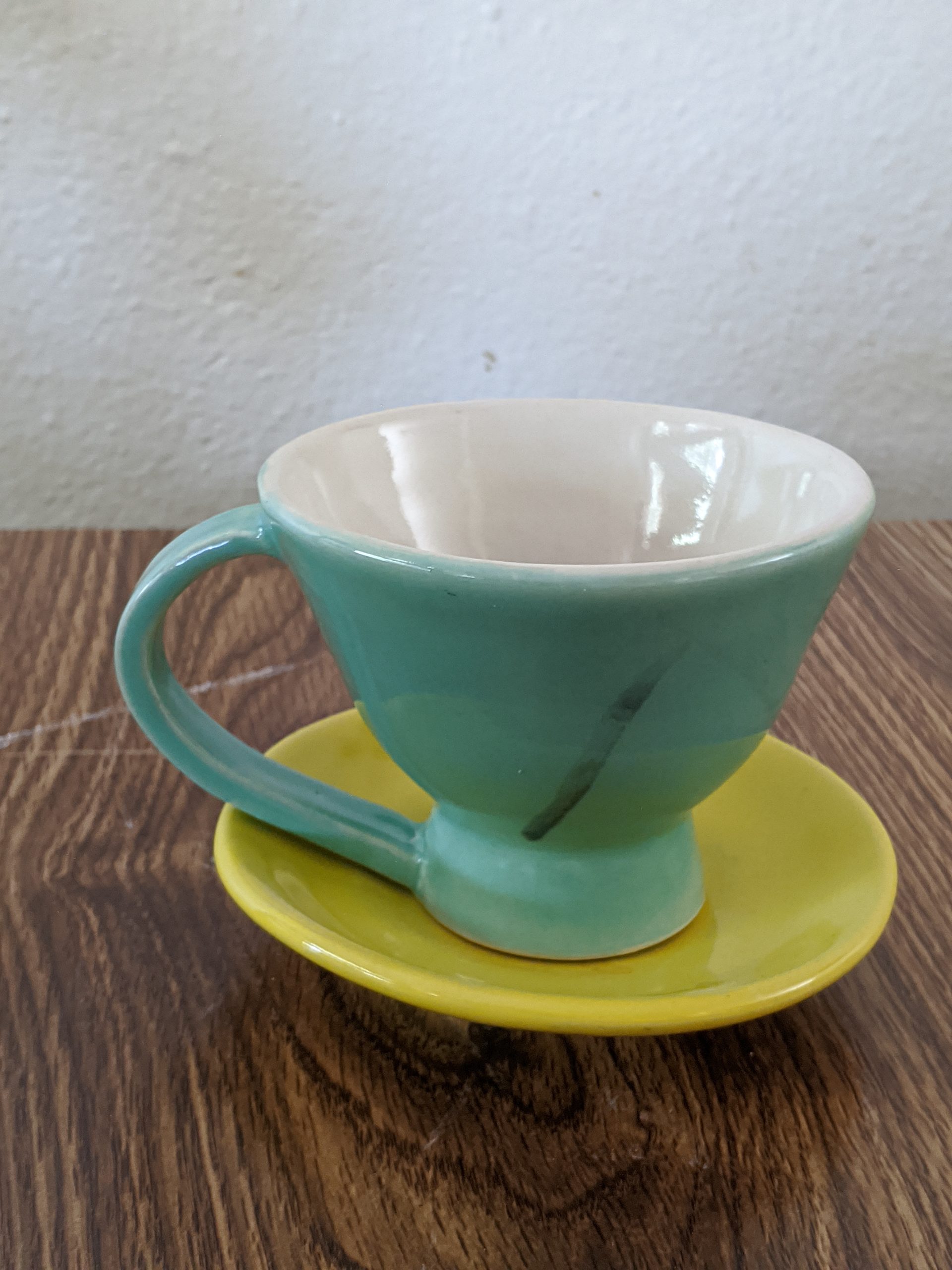 Teal Tea Cup by Neena Plant Pottery