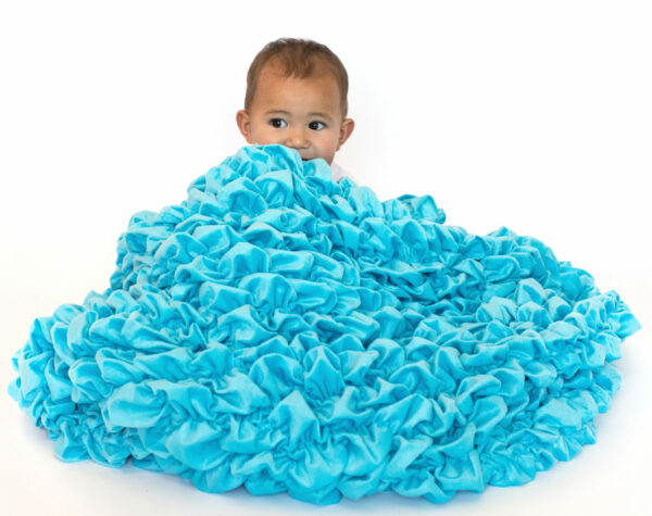 Bright Light Blue Baby Blanket