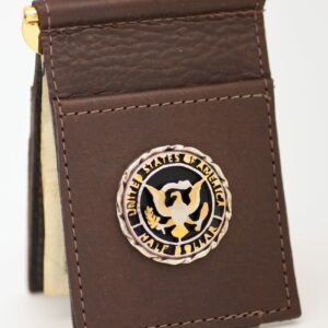 Buffalo Leather Money Clip/Card Holder by Two Feathers Coin Art