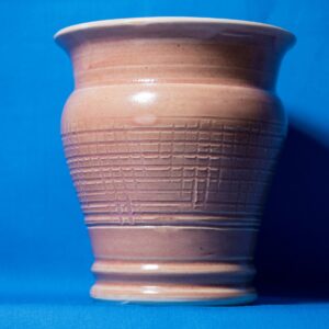 Pink Check-lined Vase by Neena Plant Pottery