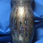 Tall Green and Gold Vase by Neena Plant Pottery