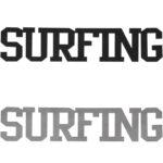 Surfing Word by Dugout Creek Designs