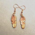 Copper Feather Earrings small by J Paul Copper Creations