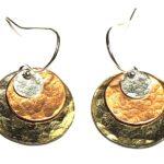 Mixed Metals Round earrings by J Paul Copper Creations