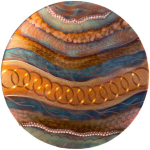 Meditation circular copper artwork by Metal Memories