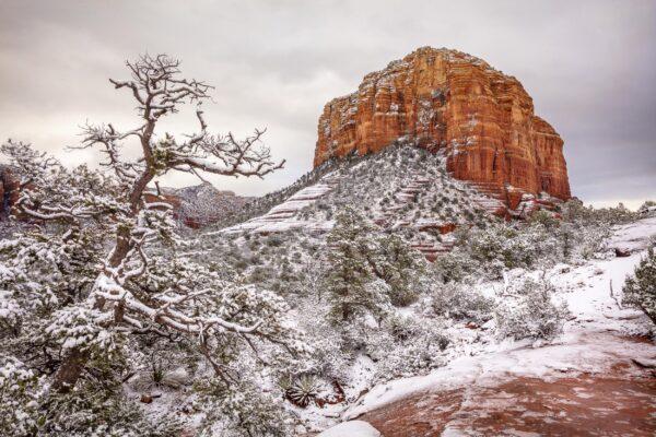 Courthouse Rock in Winter by Byron Neslen Photography