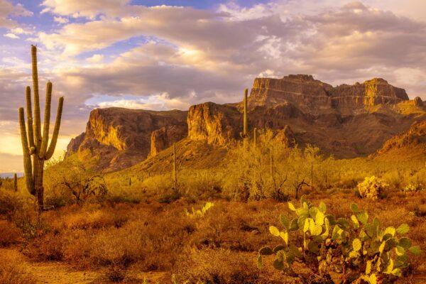 Monsoon Sunset Superstitions Mountains by Byron Neslen Photography