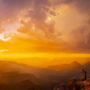 Monsoon Sunset at Grand View Point South Rim Grand Canyon by Byron Neslen Photography
