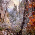 Autumn, Snow and Sunset in the Sierra Anchas by Byron Neslen Photography