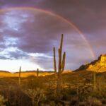 Rainbow Sunset at Picket Post Mountain by Byron Neslen Photography