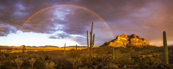 Rainbow Sunset at Picket Post Mountain by Byron Neslen Photography