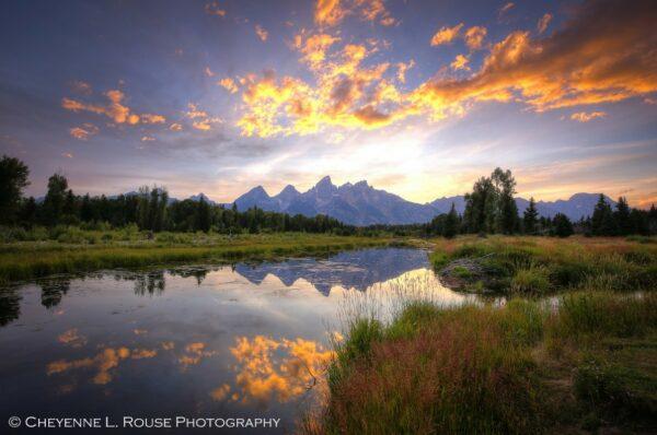Teton Sunset by Cheyenne L Rouse Photography