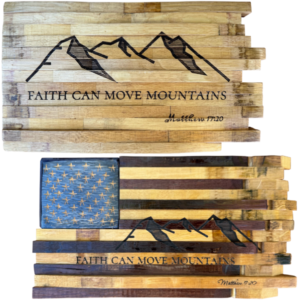 Text on Wooden Flag by Vintage Honor