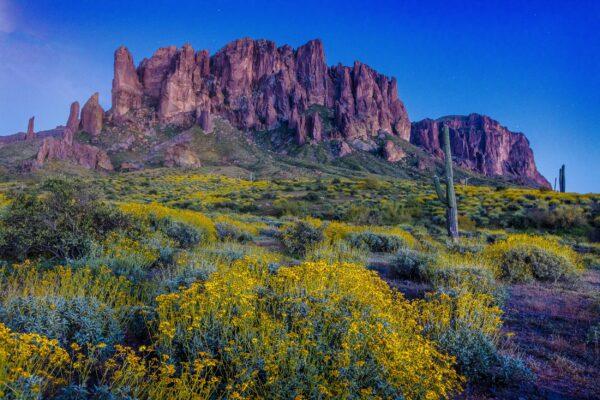 Blue-Hour-at-the-Superstitions-Mountains-by-Byron-Neslen-Photography
