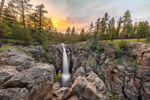 Sunset-at-Sycamore-Falls-by-byron-neslen-photography