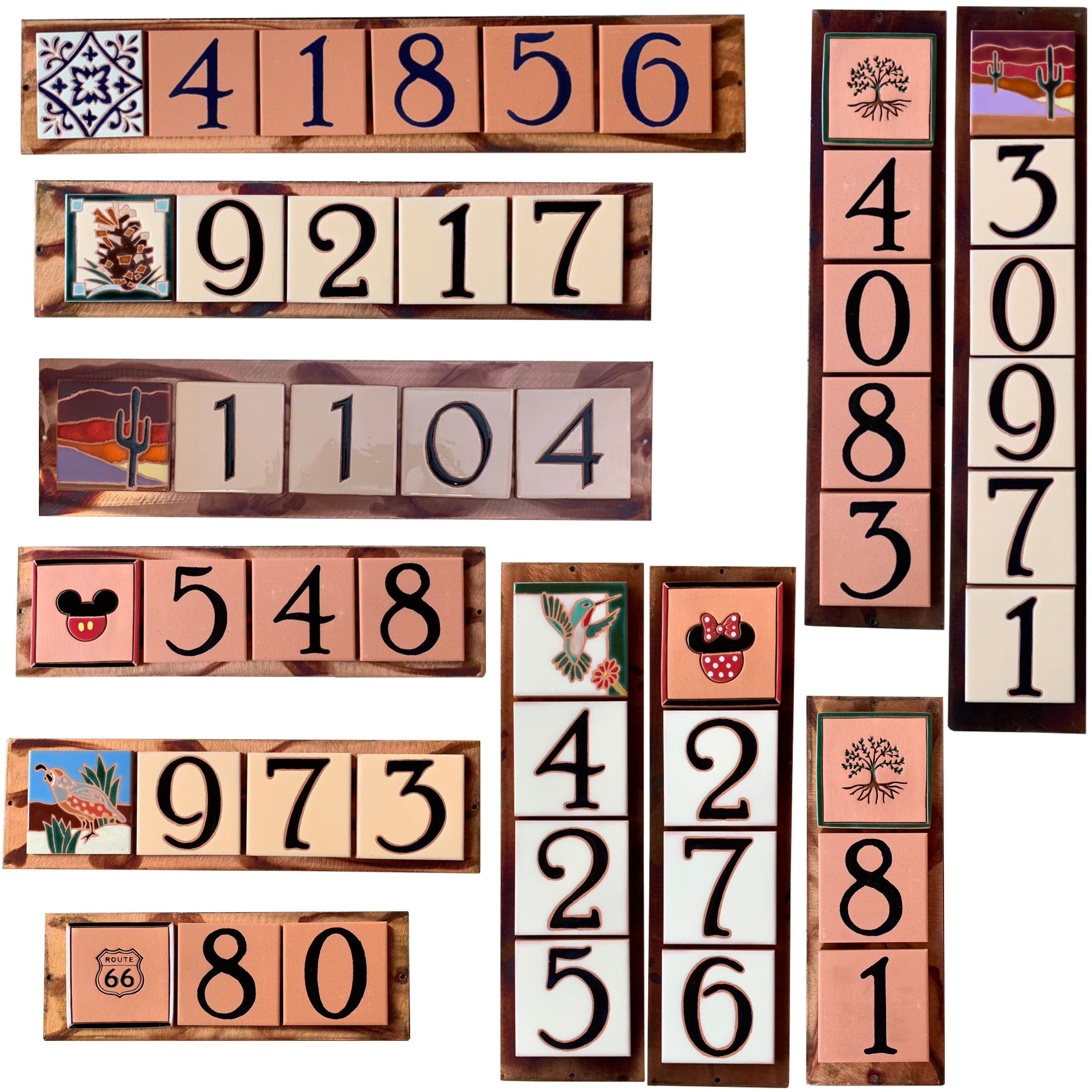 All Number Plaque Examples