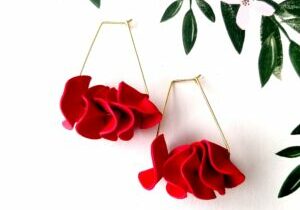Boxy Flamenco Ruffle Hoops By Icha Cantero Handmade Jewelry
