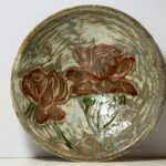 Rose Relief Flat Bowl by Neena Plant Pottery