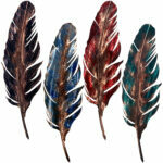 Feather Metal Decor by Meyerdirk Art