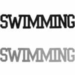 Swimming Word by Dugout Creek Designs