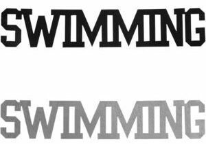Swimming Word by Dugout Creek Designs