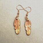Copper Feather Earrings small by J Paul Copper Creations